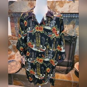 Mens brand new Hawaiian button down shirt